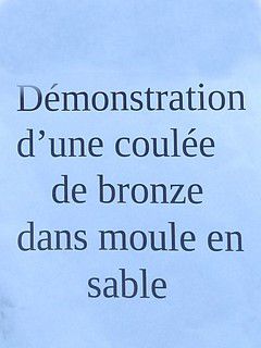 Coulée d'un bronze